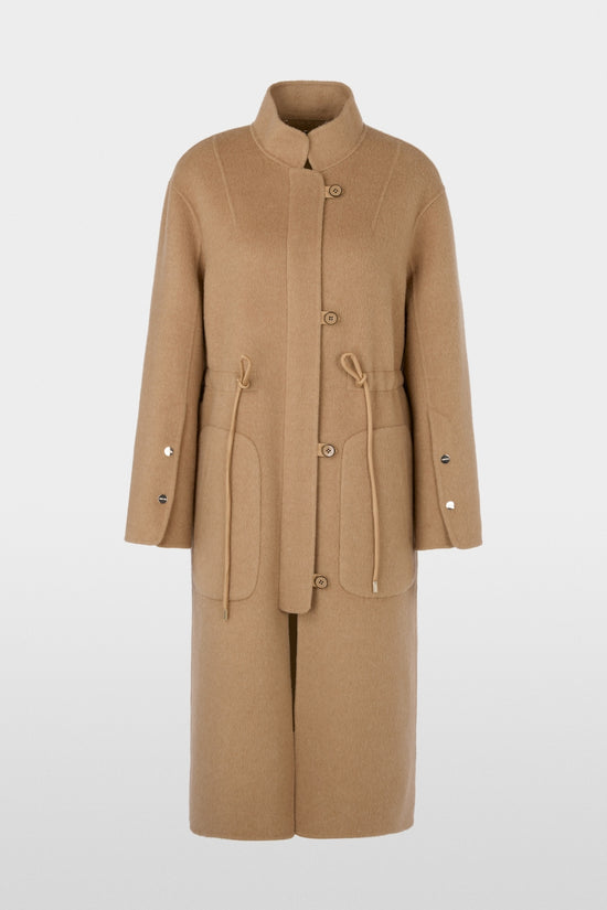 Marc Cain Tan Wool Blend Coat with Drawstring