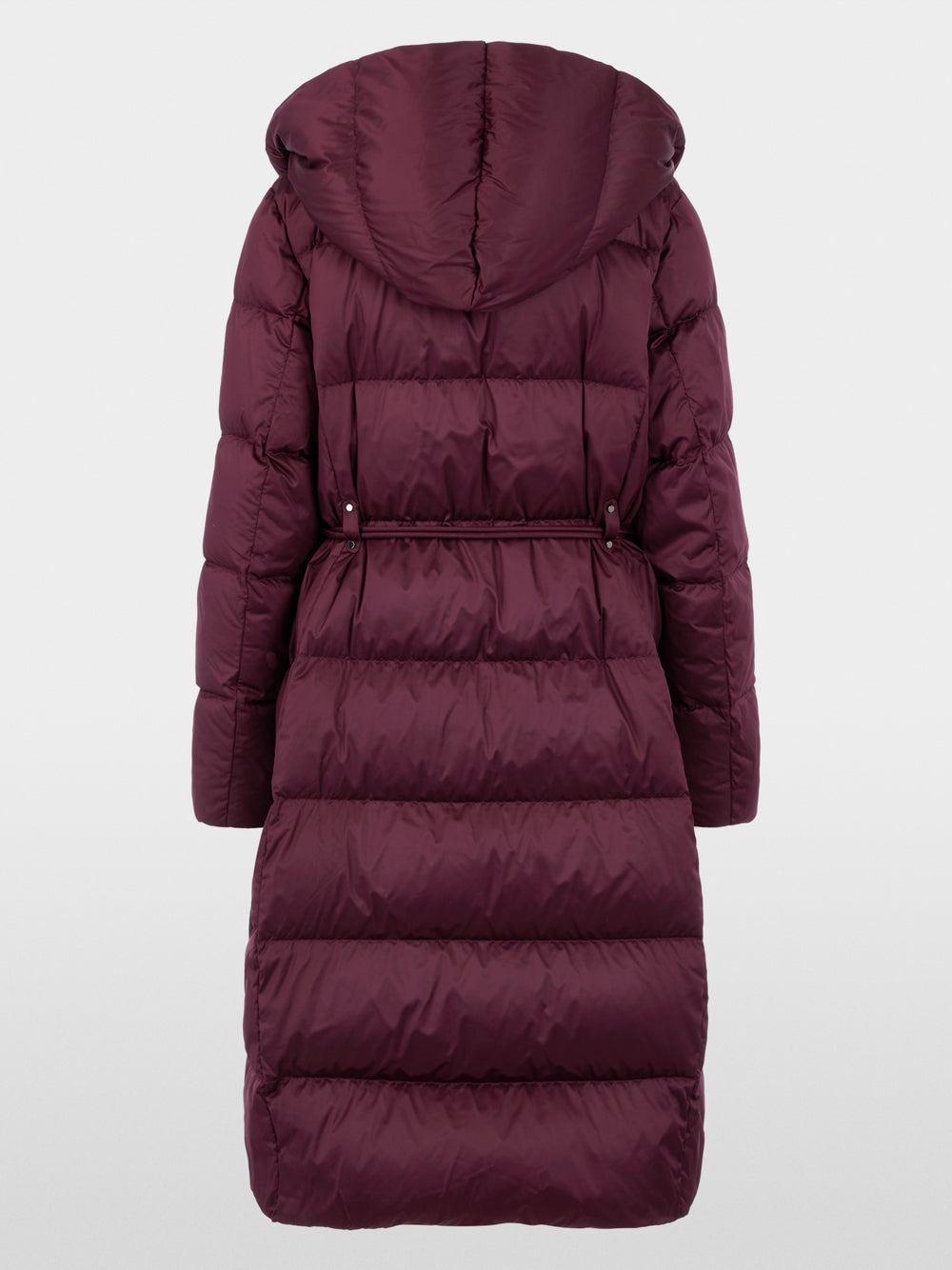 Marc Cain Wine Long Down Coat with Hood