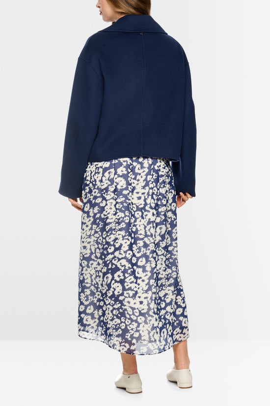 Marc Cain Midnight Blue Short Wool Coat