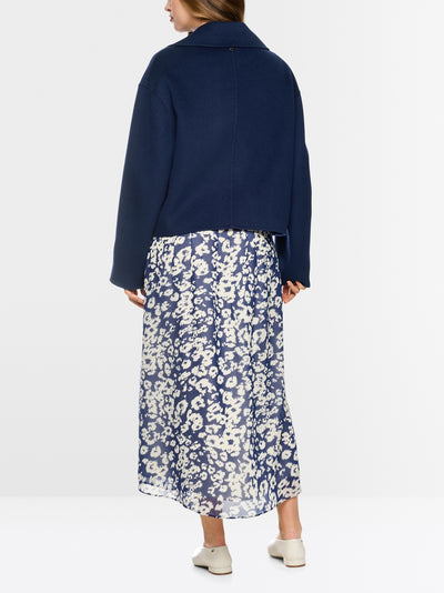Marc Cain Midnight Blue Short Wool Coat BC12.14 W33
