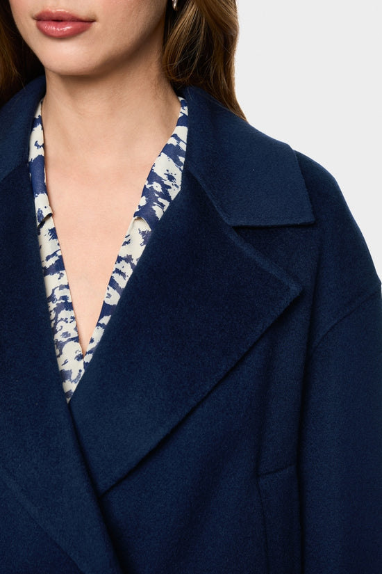 Marc Cain Midnight Blue Short Wool Coat