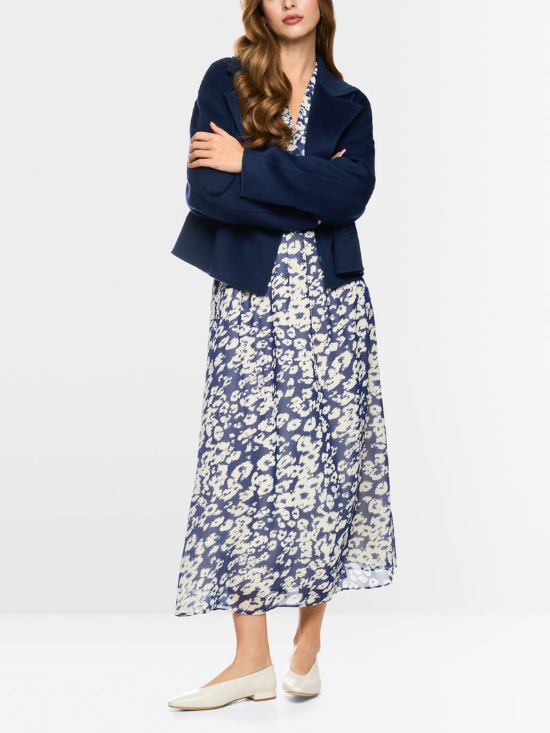 Marc Cain Midnight Blue Short Wool Coat