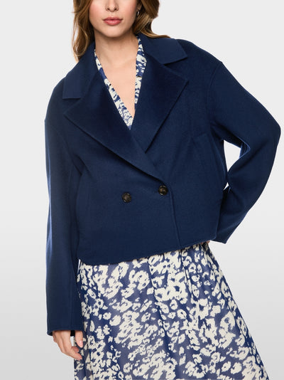 Marc Cain Midnight Blue Short Wool Coat BC12.14 W33