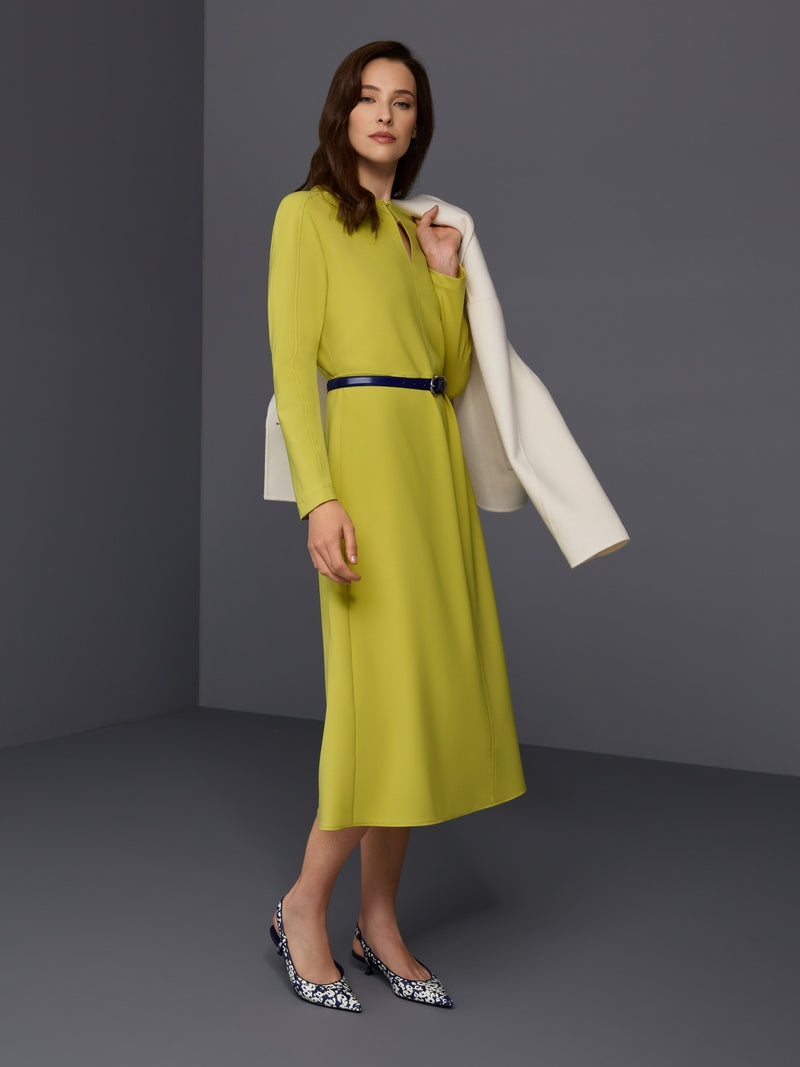Marc Cain Apple Green A-Line Midi Dress