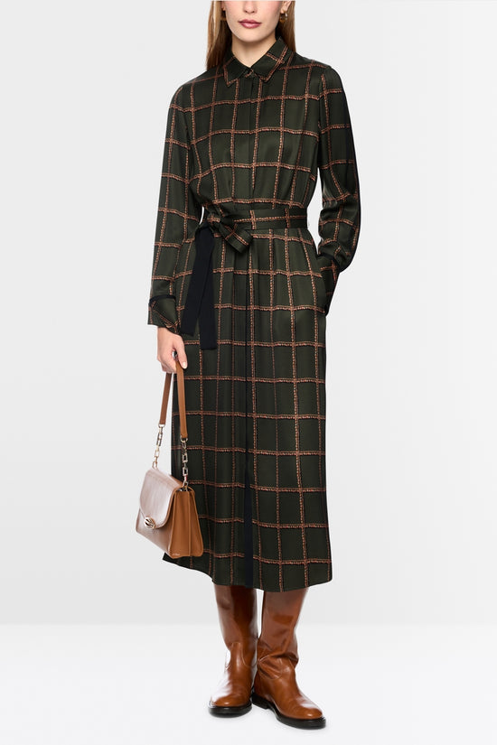 Marc Cain Forest Printed Viscose Dress with Belt