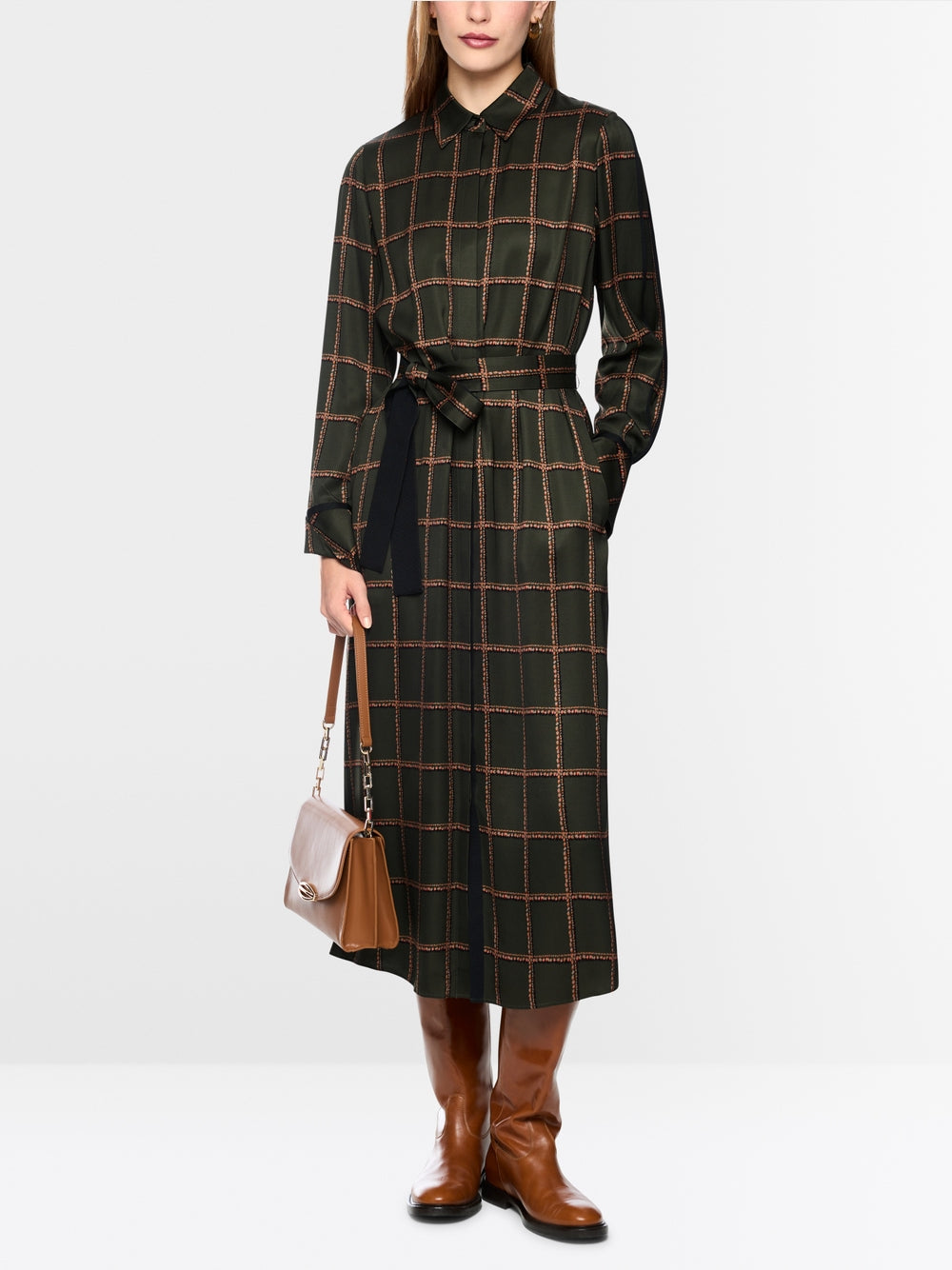 Marc Cain Forest Printed Viscose Dress with Belt