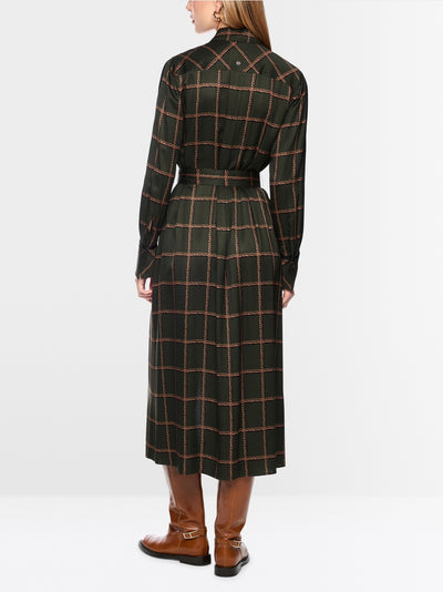 Marc Cain Forest Printed Viscose Dress with Belt BC21.20 W28