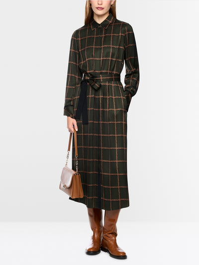 Marc Cain Forest Printed Viscose Dress with Belt BC21.20 W28