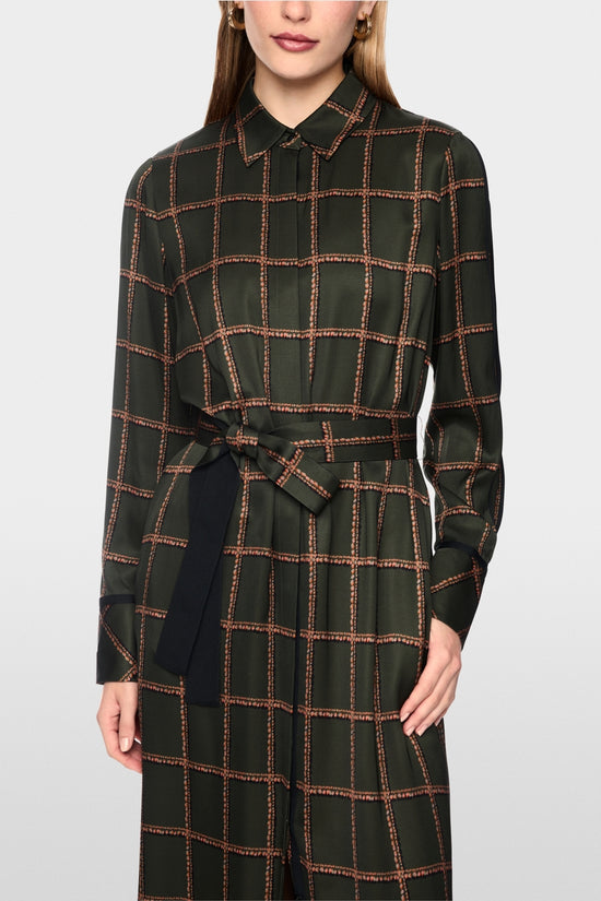 Marc Cain Forest Printed Viscose Dress with Belt