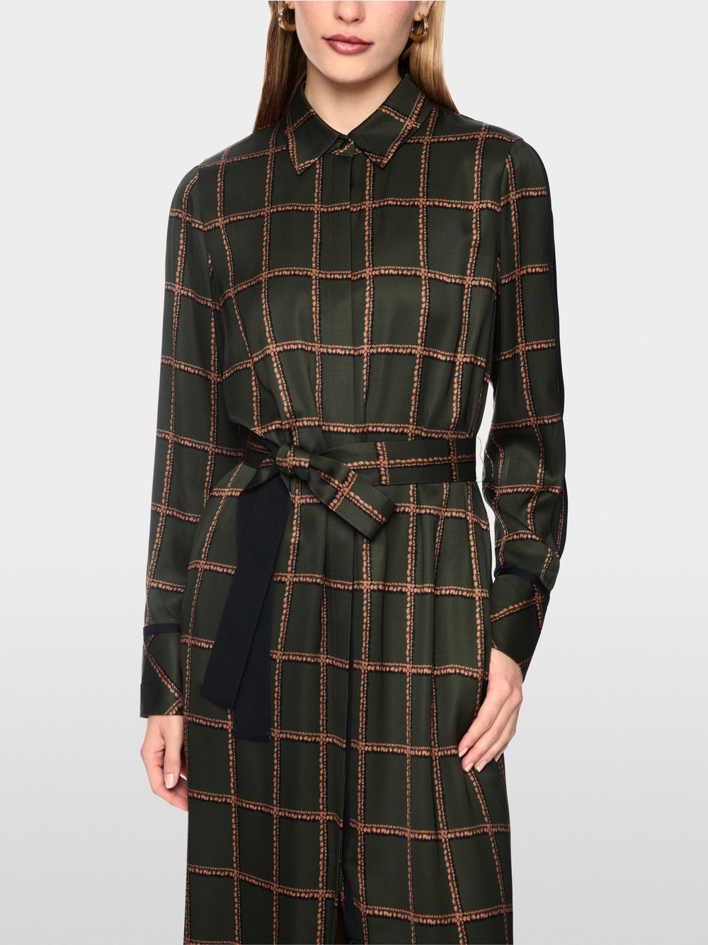 Marc Cain Forest Printed Viscose Dress with Belt