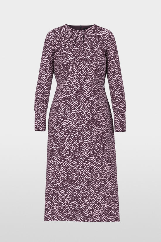 Marc Cain Wine Maxi dress with Polka Dot Print