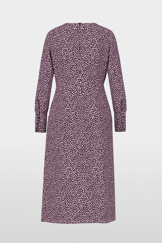 Marc Cain Wine Maxi dress with Polka Dot Print