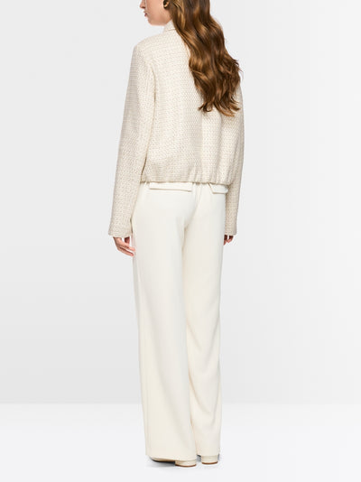 Marc Cain Ecru Luxurious Bouclé Jacket with Zip BC31.08 W43