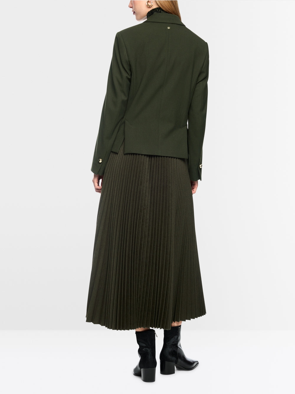 Marc Cain Forest Fitted Double-Breasted Jacket 