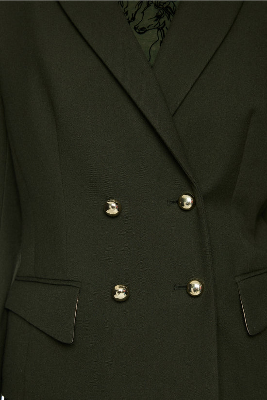 Marc Cain Forest Fitted Double-Breasted Jacket 