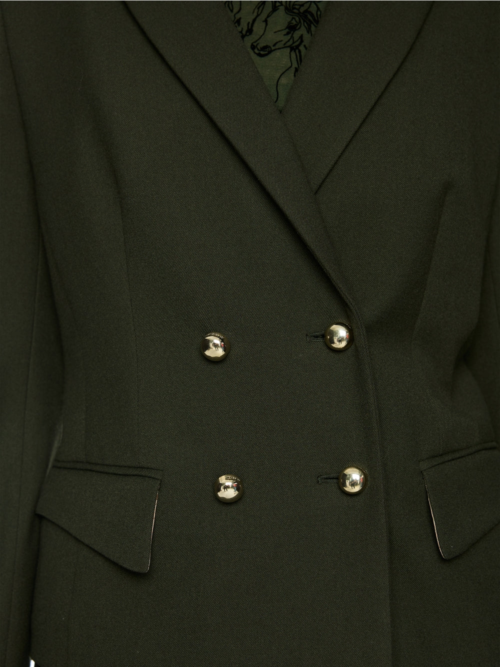Marc Cain Forest Fitted Double-Breasted Jacket 