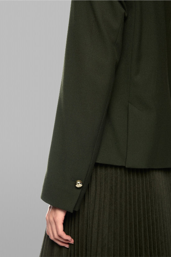 Marc Cain Forest Fitted Double-Breasted Jacket 