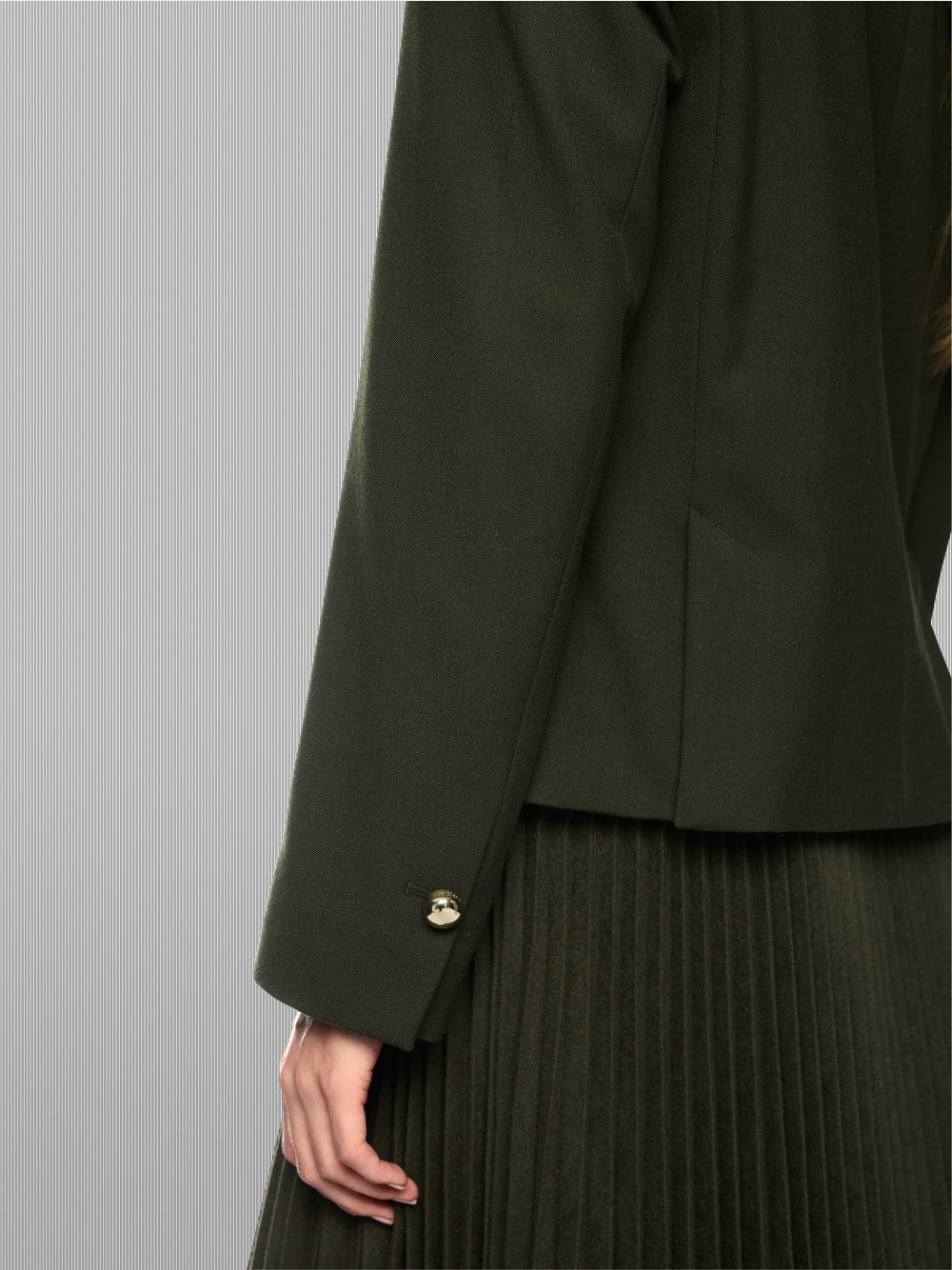Marc Cain Forest Fitted Double-Breasted Jacket 