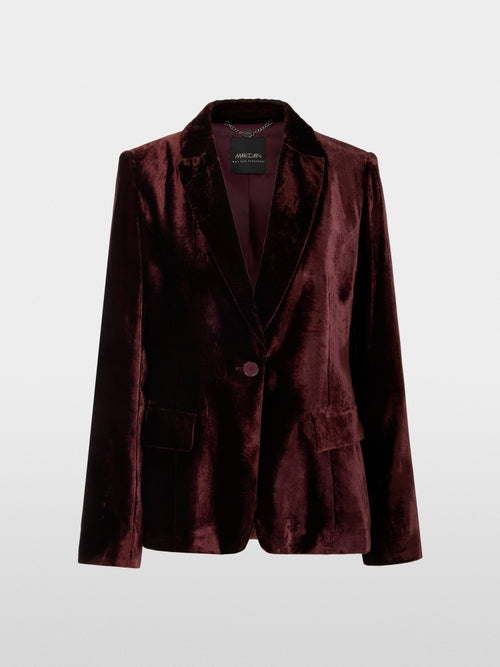 Marc Cain Wine Tailored Soft Velvet Jacket