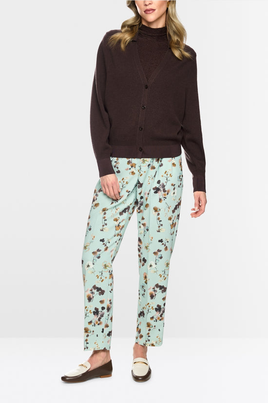 Marc Cain Brown V-Neck Cashmere Cardigan