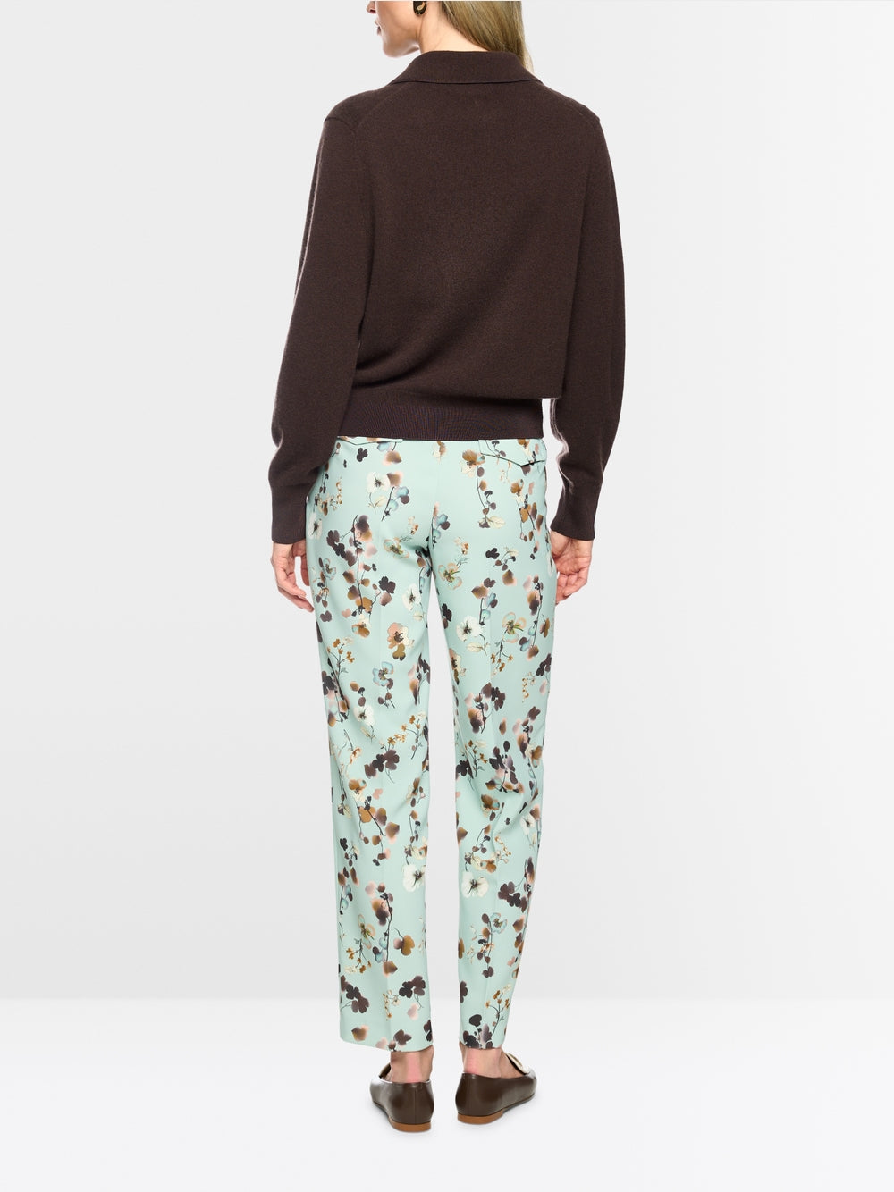 Marc Cain Brown V-Neck Cashmere Cardigan