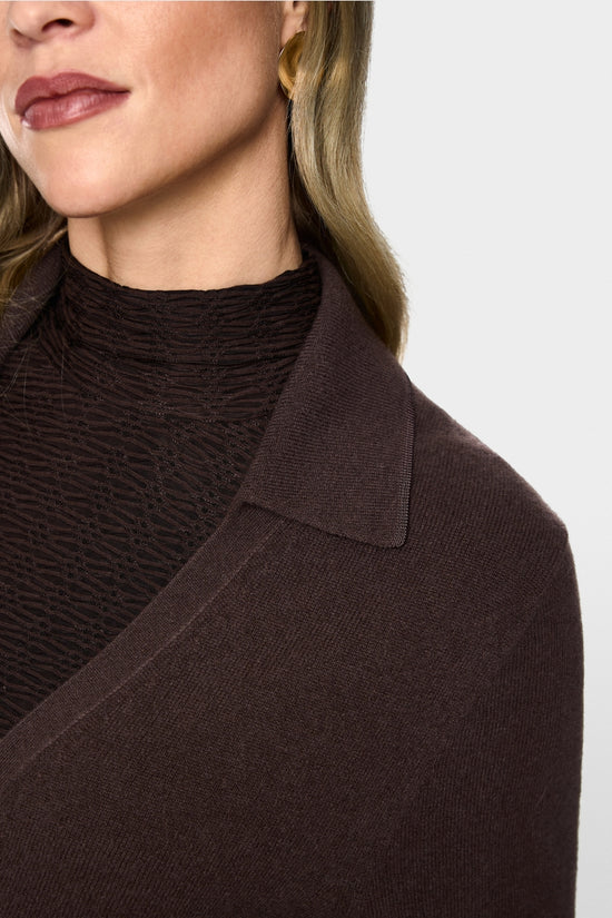 Marc Cain Brown V-Neck Cashmere Cardigan