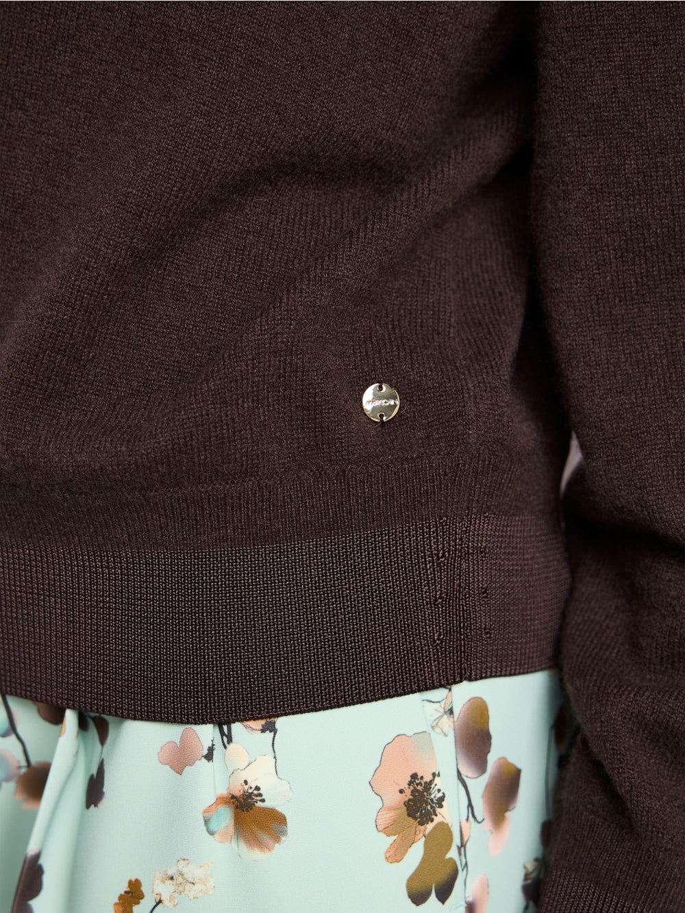 Marc Cain Brown V-Neck Cashmere Cardigan