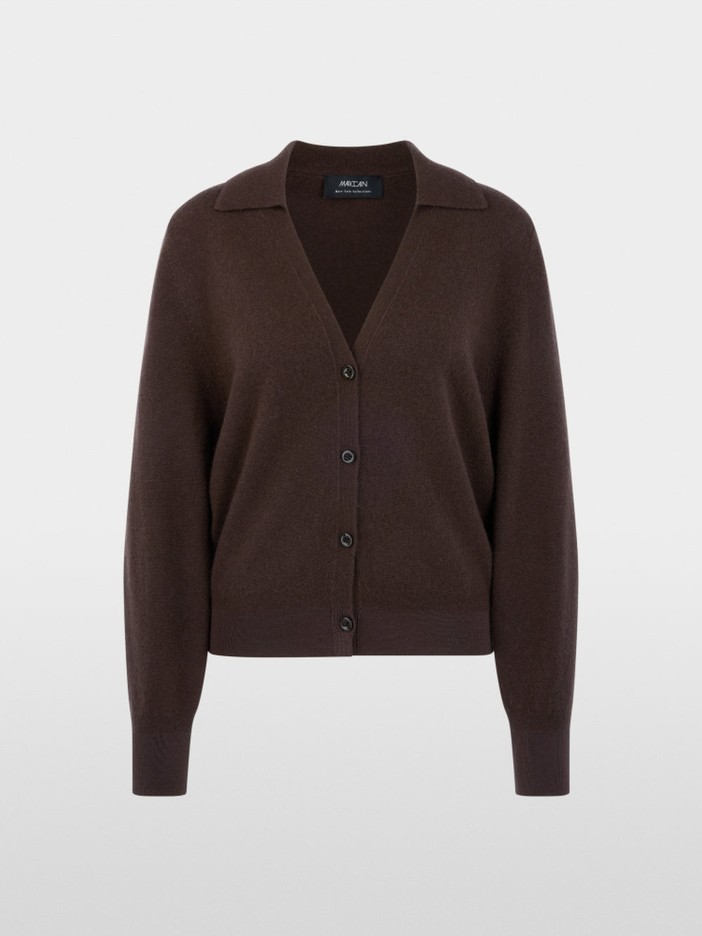 Marc Cain Brown V-Neck Cashmere Cardigan