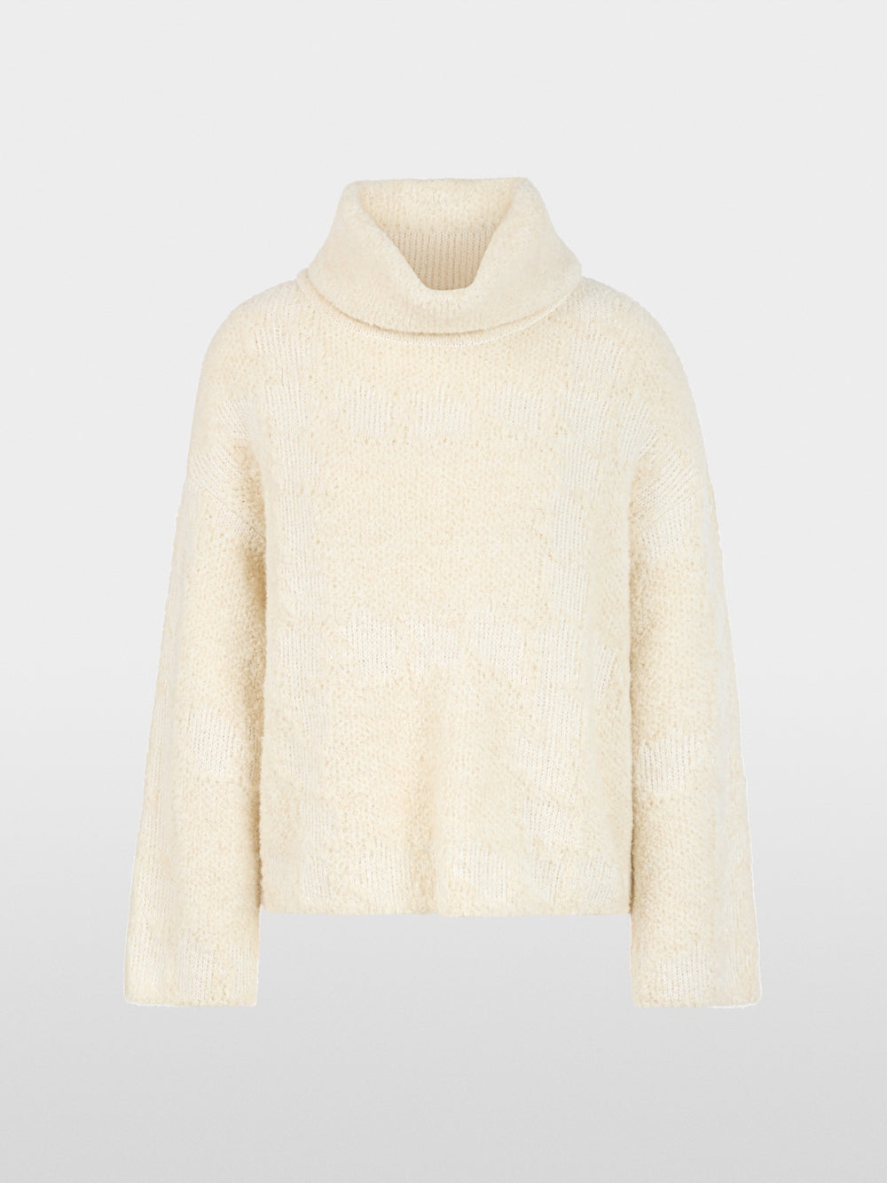 Marc Cain Off-White Chunky Knit Roll Neck Sweater
