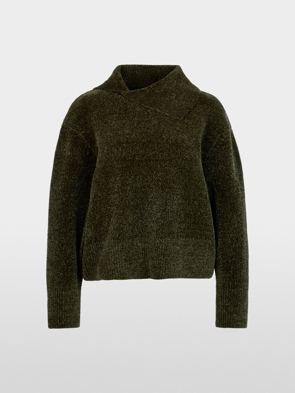 Marc Cain Forest Green Chenille Yarn Turtleneck Sweater
