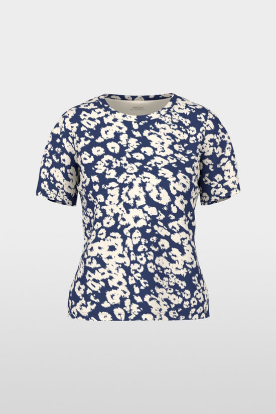 Marc Cain Midnight Blue Print Slim-Fit T-Shirt