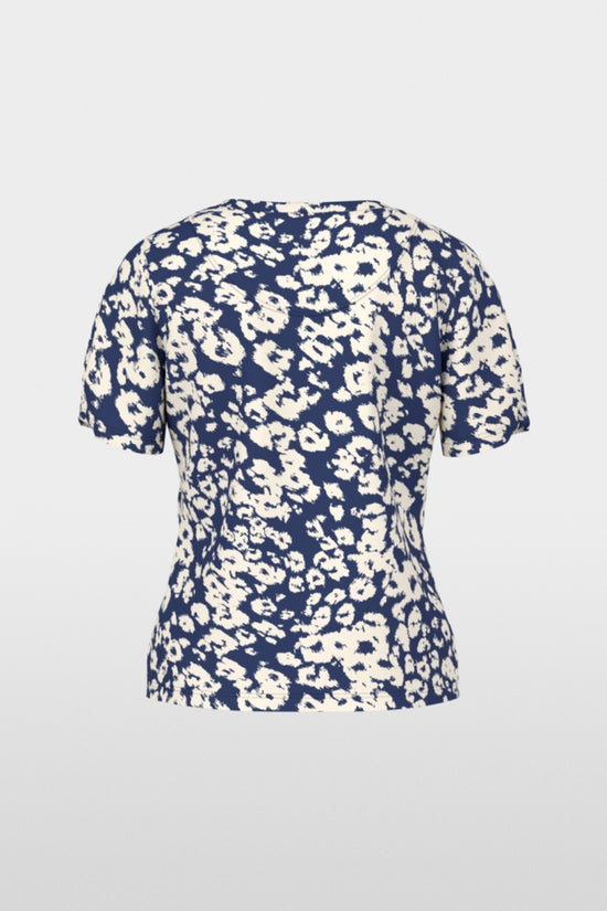 Marc Cain Midnight Blue Print Slim-Fit T-Shirt