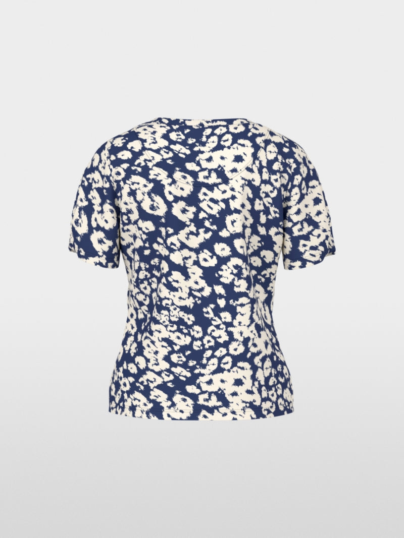 Marc Cain Midnight Blue Print Slim-Fit T-Shirt