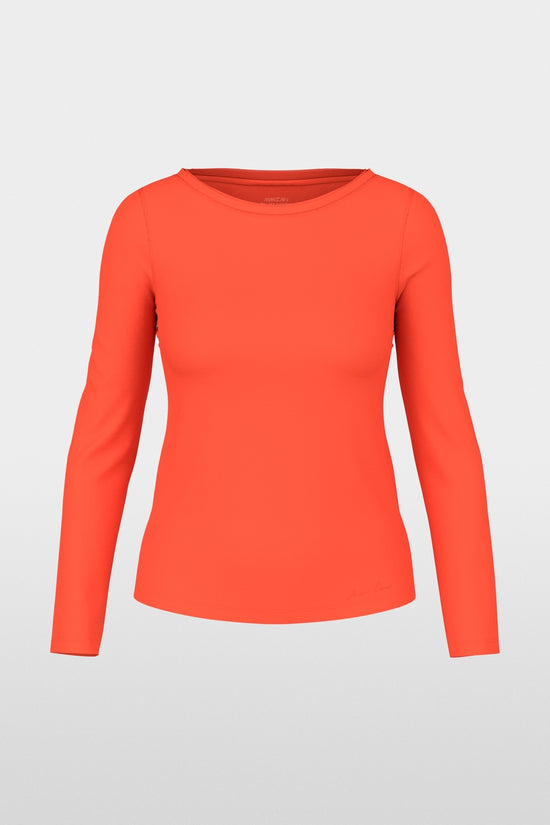 Marc Cain Tigerlily Top with Silk Neck Trim