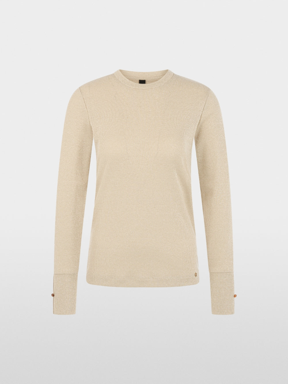Marc Cain Ecru Long Sleeved Lurex Top
