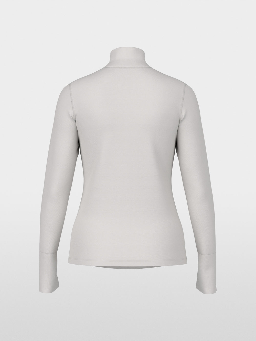 Marc Cain Taupe Long Sleeved Top with Stand-Up Collar
