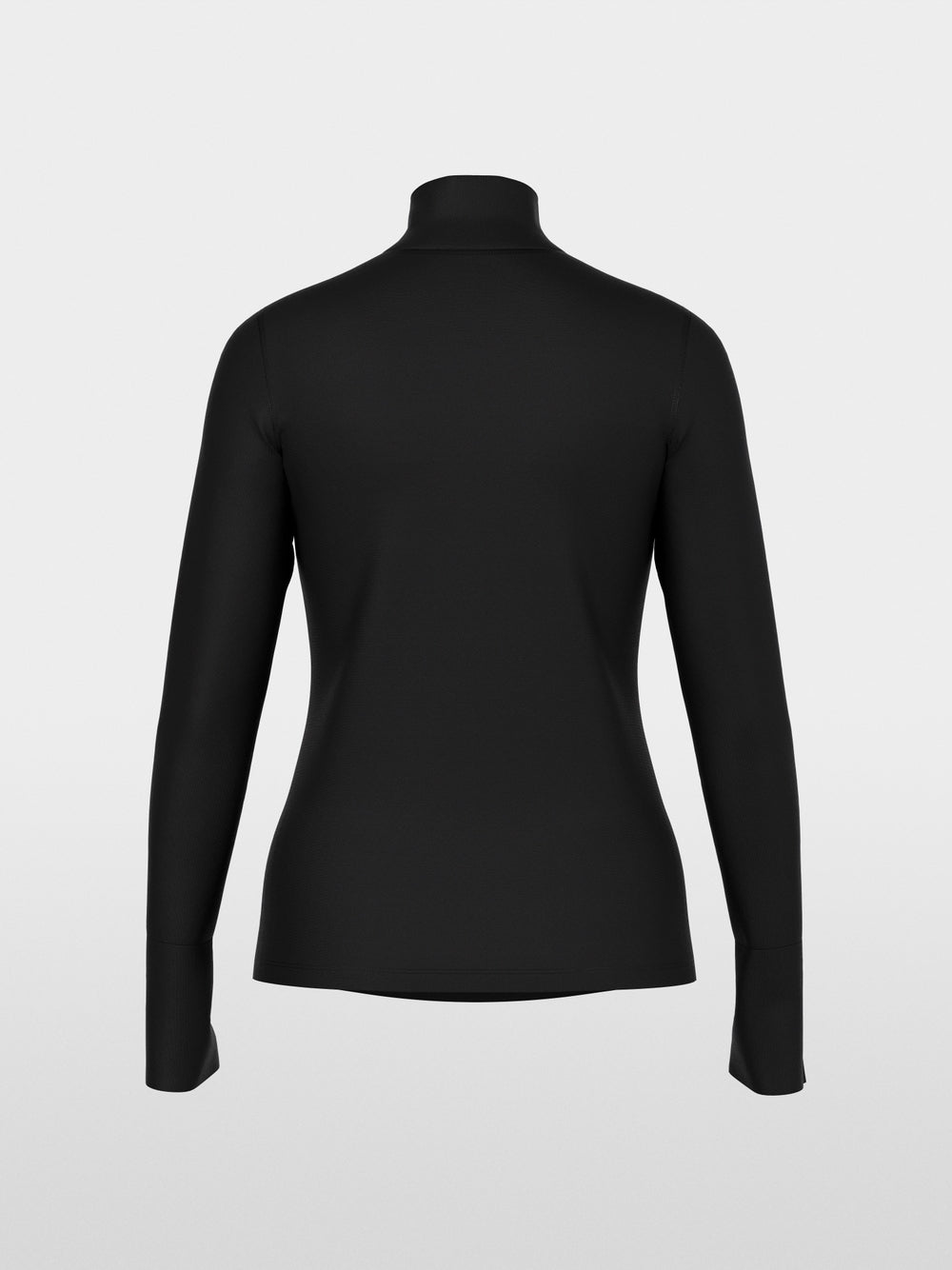 Marc Cain Black Long-Sleeved Top with Stand-Up Collar
