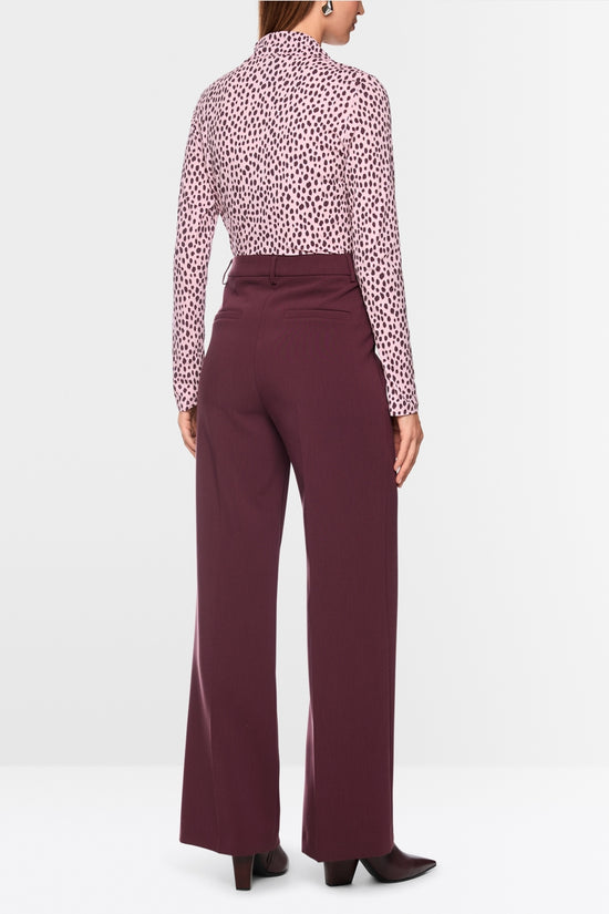 Marc Cain Pink Long-Sleeved Shirt with Polka Dot Print