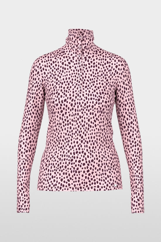 Marc Cain Pink Long-Sleeved Shirt with Polka Dot Print