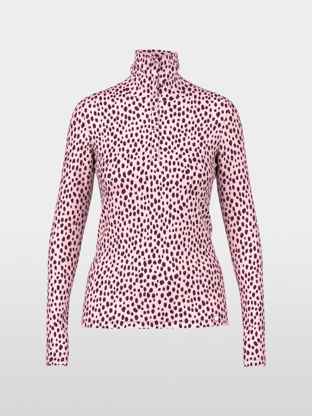 Marc Cain Pink Long-Sleeved Shirt with Polka Dot Print