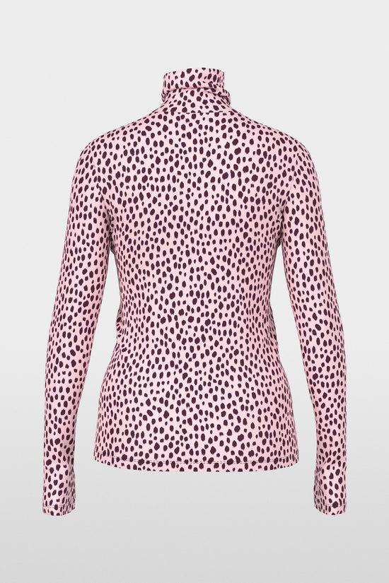 Marc Cain Pink Long-Sleeved Shirt with Polka Dot Print