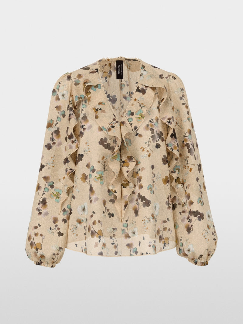 Marc Cain Floral Print Loose Fitting V-Neck Blouse