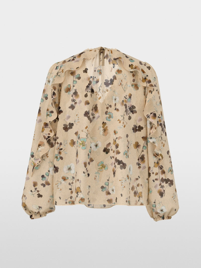 Marc Cain Floral Print Loose Fitting V-Neck Blouse