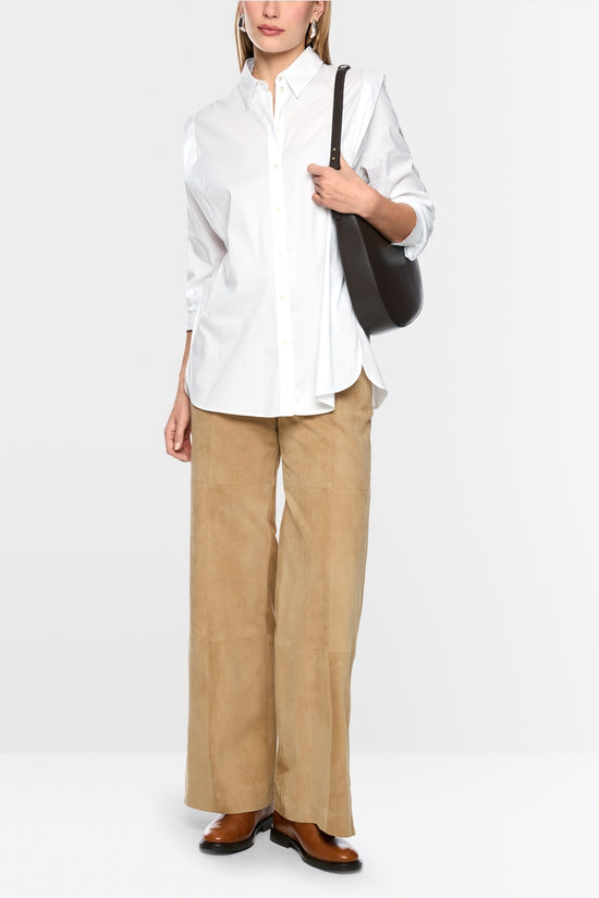 Marc Cain White Blouse in Lightweight Stretch Cotton