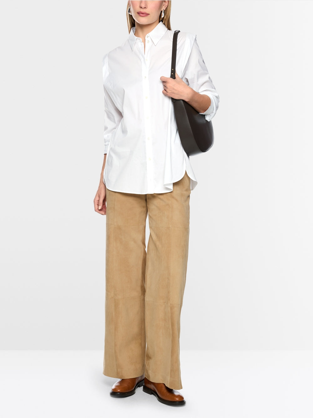 Marc Cain White Blouse in Lightweight Stretch Cotton