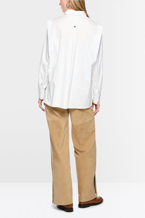 Marc Cain White Blouse in Lightweight Stretch Cotton