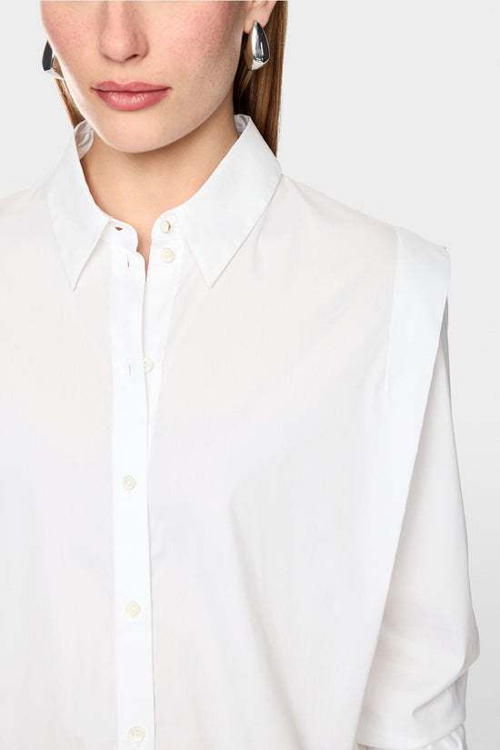 Marc Cain White Blouse in Lightweight Stretch Cotton