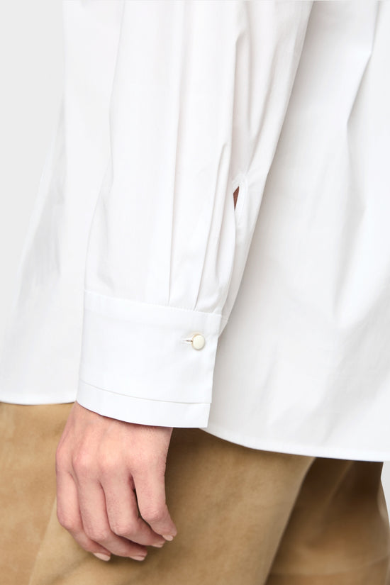 Marc Cain White Blouse in Lightweight Stretch Cotton