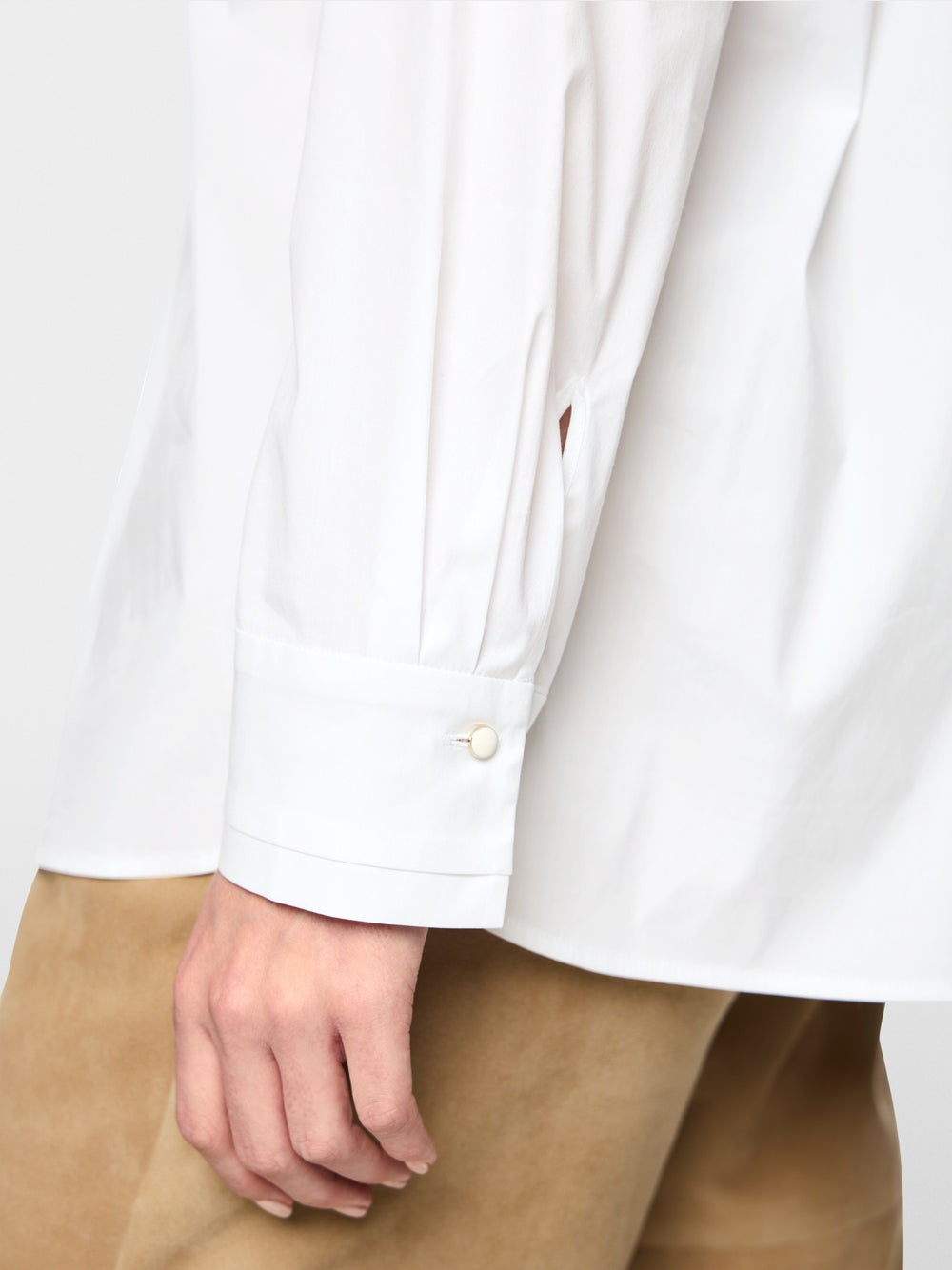 Marc Cain White Blouse in Lightweight Stretch Cotton
