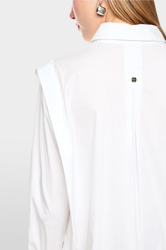 Marc Cain White Blouse in Lightweight Stretch Cotton